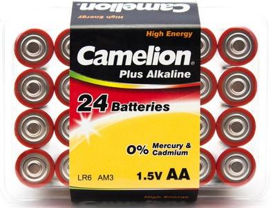 Батарейка AA, 1.5V, Plus Alkaline, (Пластиковый кейс  24шт) Camelion