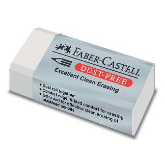Ластик 00x00x00мм, для стирания карандаша, белый Faber-Castell