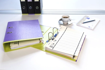 KALAM.KZ - Регистратор A4, 80мм, PP/PP, фиолетовый/зеленый Hamelin