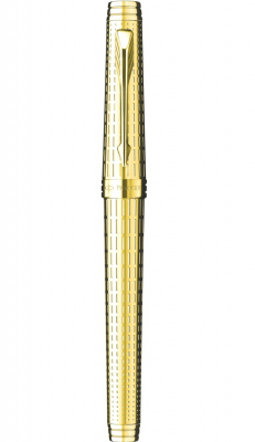 KALAM.KZ - Ручка перьевая Parker Premier Deluxe Graduated Chiselling GT, 0,8 мм F, черная S0887930