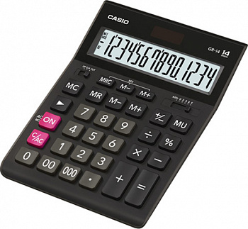 KALAM.KZ - Калькулятор 14 разрядов, 35 x 155 x 209мм, черный CASIO GR-14-W-EP