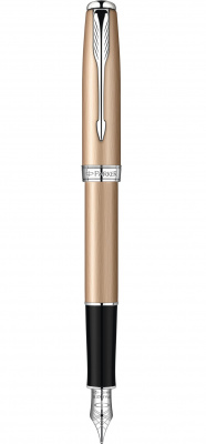 Ручка перьевая Parker Sonnet Pink Gold CT, 0,8 мм F, черная S0947260