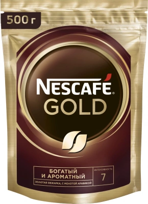 Кофе растворимый Nescafe Gold 500 г (пакет)