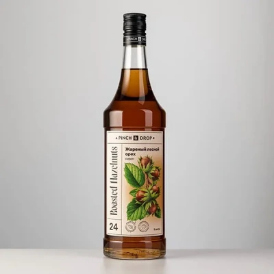 KALAM.KZ - Сироп Жареный лесной орех, Pinch&Drop, стекло, 1л., D=85, H=330мм