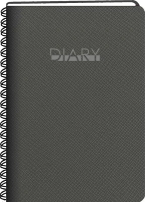 Ежедневник А5, недатир, 192л, иск.кожа, Today, евроспираль, клетка, карман для ручки, серый, Эксмо