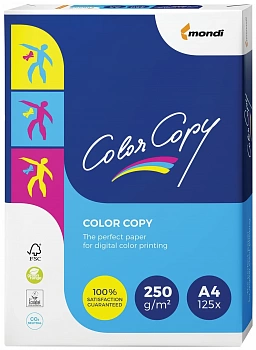 Бумага Color Copy А4, 250гр., 125л., матовая, без покрытия
