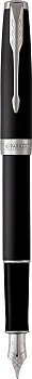 KALAM.KZ - Ручка перьевая Parker Sonnet Matte Black CT, 0,8 мм F, черная 1931521