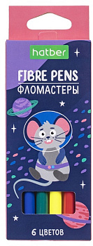 KALAM.KZ - Фломастеры 6 цветов, "Hatber Eco", серия "Космос", в картонной упаковке