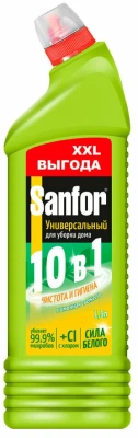 Средство чистящее для уборки 1000мл, дезинфекция, 10 в1, Sanfor Universal