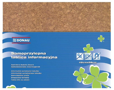 KALAM.KZ - Доска информационная, 580x460мм, самоклеющаяся, коричневая Donau