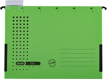 KALAM.KZ - Папка подвесная A4(240x318x6мм), 230гр, боковой ограничитель, зеленая Hamelin
