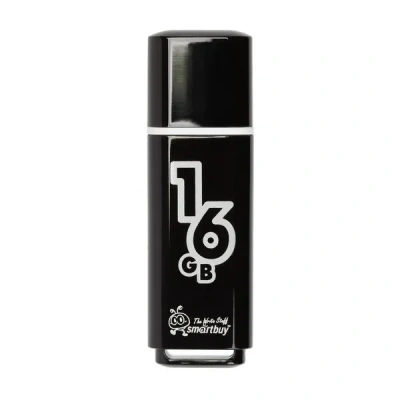 KALAM.KZ - Флеш-накопитель USB 16GB  3.0 Glossy Series Dark Grey  Smartbuy