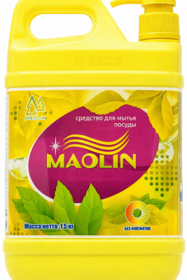 Средство для мытья посуды 1,5кг, "Maolin" Лимон, с дозатором