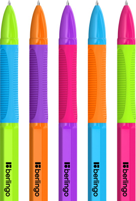 KALAM.KZ - Ручка шариковая, 0.7мм, синяя, Berlingo "Tribase grip fuze"