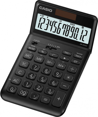 Калькулятор 12 разрядов, 1.1 x 10.9 x 18.4мм, черный CASIO JW-200SC-BK-W-EP