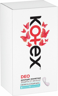 Прокладки Kotex Deo Superslim ежедневные, ультратонкие 56 шт. в уп