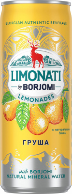 Лимонад  0,33 л Боржоми Limonati Груша Грузия, жестяная банка
