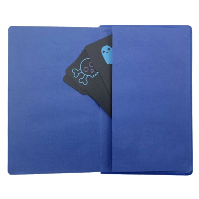 Книга для записей А5(135х213), 96л., обл. тв. переплет, иск. кожа, синий ЭКСМО