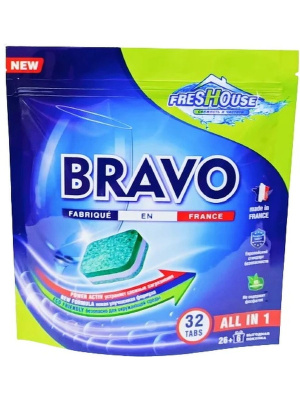 KALAM.KZ - Таблетки для посудомоечных машин 32 шт "Bravo" Freshouse 