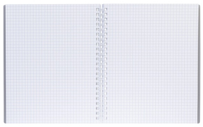 Тетрадь  80л, А5, летка, пластиковая обложка, на гребне, серия "Canvas - Серая","Hatber"