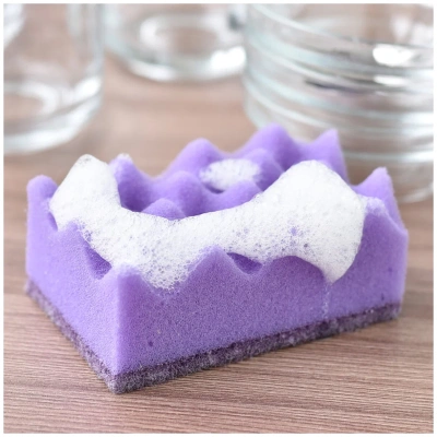 KALAM.KZ - Губка для мытья посуды 5 шт в уп. XL Strong effect, яркие цвета, "Master Fresh"