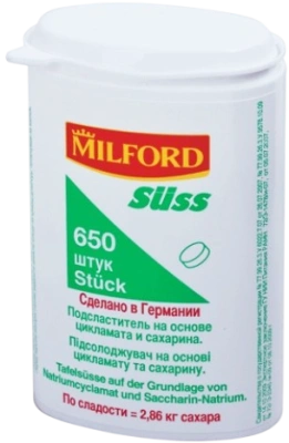Сахарозаменитель Milford Suss 650 таблеток