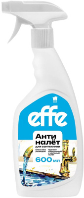 Чистящее средство для сантехники 600мл, антиналет спрей, с триггером "Effe"