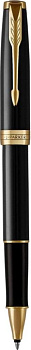 KALAM.KZ - Ручка роллерная Parker Sonnet Black Lacquer GT, 0,5 мм F, черная, 1931496