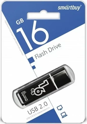 Флеш-накопитель USB 16GB  3.0 Glossy Series Dark Grey  Smartbuy