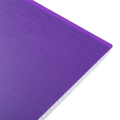 Тетрадь 80л, А5, клетка, пластиковая обложка, на гребне, серия "Canvas - Фиолетовая","Hatber"