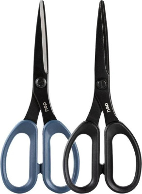 Ножницы 17,5 см, ручки пластиковые, ассорти "Ergo" Deli