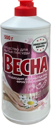 Средство для мытья посуды 500мл Хлопок и ромашка, пуш-пул "Весна"
