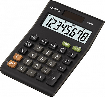 KALAM.KZ - Калькулятор 8 разрядов, 2,9 ×10,3 ×14,7 см, черный CASIO MS-8B-S-EC