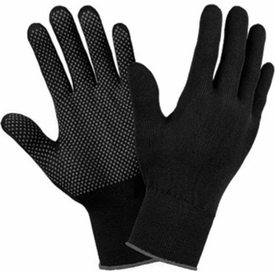 Перчатки Х/Б с ПВХ, 10 класс, "Эконом" 5- нитка, 55 гр, черные "Ecoluffa"