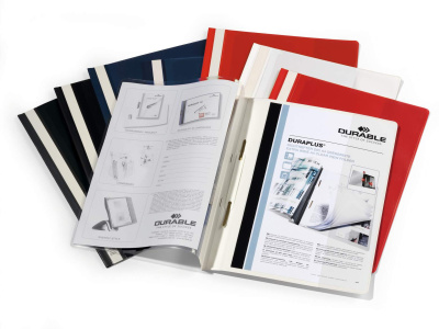 KALAM.KZ - Скоросшиватель пластиковый А4+, лицевой карман, голубой Durable