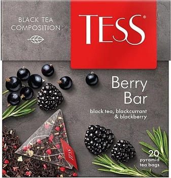 KALAM.KZ - Чай черный, 20 пакетов Berry Bar TESS