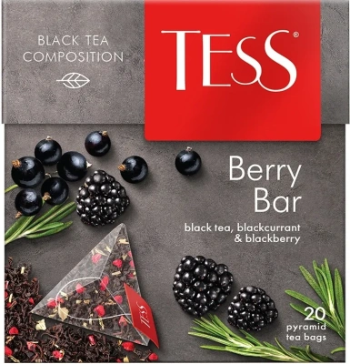 Чай черный, 20 пирамидок Tess Berry Bar