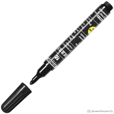 Маркер перманентный, 1-3мм, круглый наконечник, черный Stanger M235 Маркер перманентный, 1-3мм, круглый наконечник, черный Stanger M235