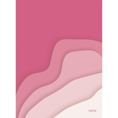 Книга для записей А4(210х290), 100л, клетка, розовые волны, Эксмо