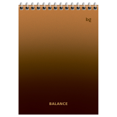 Блокнот 40л, А5 на спирали, обл мелован.картон, "Моноколор" BG