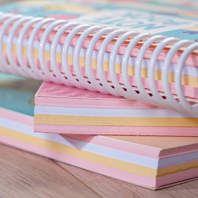 Блокнот 160л, А5, без линовки, на спирали, 3-х цв. тонир. блок, лак, серия "Styly "Hatber