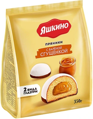 Пряники "Яшкино" с вареной сгущенкой 350 гр.