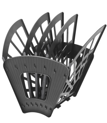 Лоток 5-ти секционный(4 отделения) А4, вертикально-горизонтальное расположение, черный Стамм Эконом