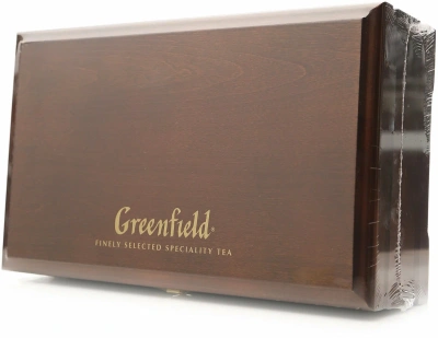 KALAM.KZ - Подарочный набор чая в пакетиках Greenfield 8 видов чая, ассорти в деревянной шкатулке