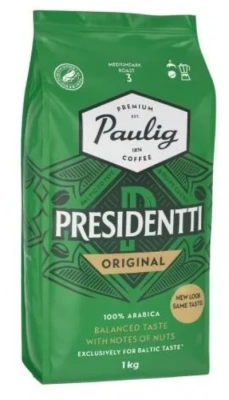Кофе в зернах 1000 г Paulig Presidentti Original Strong