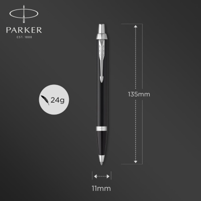 KALAM.KZ - Ручка шариковая Parker IM Essential Muted Black CT, 1,0 мм М, синяя 2143632