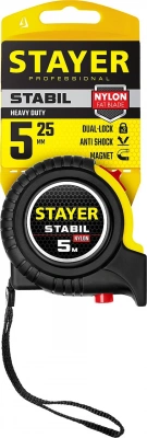 KALAM.KZ - Рулетка 5м/25мм  "STAYER " ударостойкий, обрезиненный корпус, два фиксатора