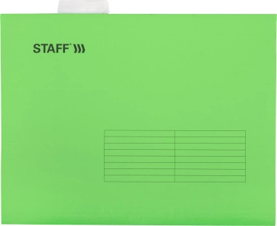 KALAM.KZ - Папка подвесная A4(350x240мм), 195гр, до 80л., зеленая, Staff