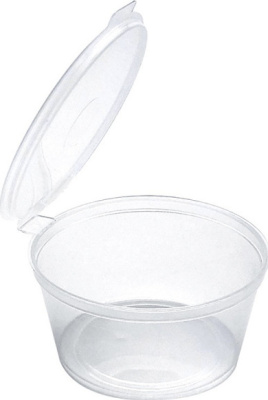 Соусница 80 шт/уп, 30 мл.,прозрачная с крышкой