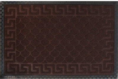 Коврик 40*60 коричневый Lenzo полиэфир/резина